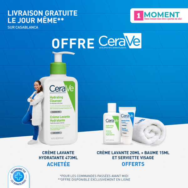 CeraVe Crème Lavante Hydratante Peau Normale à Sèche | 473ml