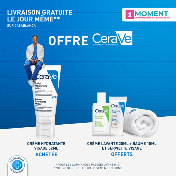 CeraVe Crème Hydratante Visage Peau Normale à Sèche | 52ml