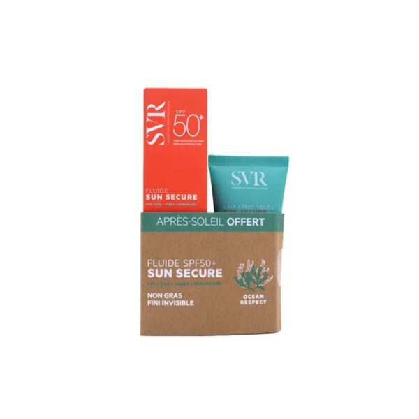 SVR ECRAN SUN SECURE FLUIDE TOUCHER SEC SPF 50ML + LAIT APRES SOLEIL 50ML OFFERT