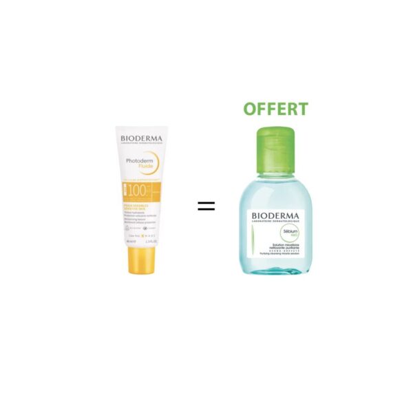 BIODERMA PHOTODERM MAX FLUIDE 40 ML SPF100+ SEBIUM H2O 100ML OFFERT