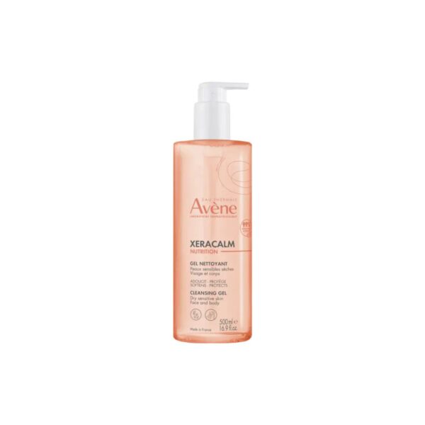 Eau Thermale Avène – XERACALM NUTRITION Gel nettoyant peaux sensibles, sèches 500ml