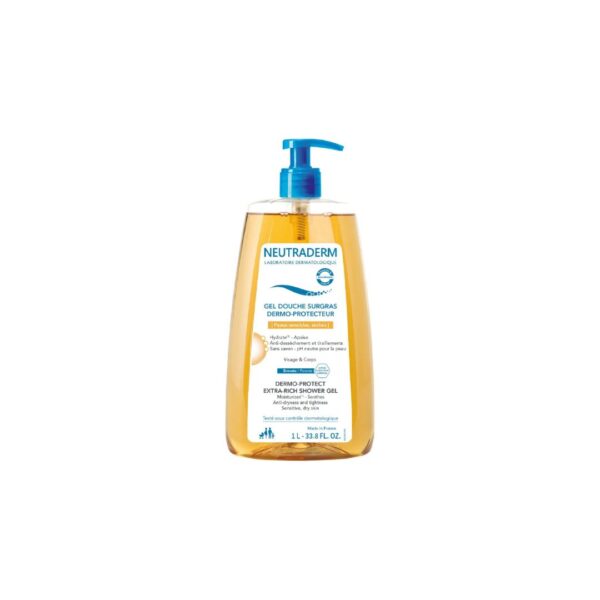 NEUTRADERM GEL DOUCHE SURGRAS DERMO-PROTECTEUR PEAUX SENSIBLES 1L