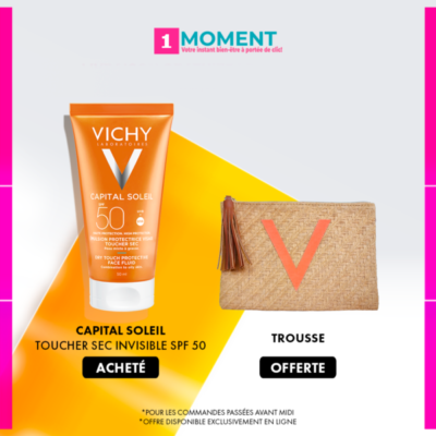 Vichy Capital Soleil Émulsion Anti-Brillance Toucher Sec SPF50 Peau Sensible Mixte à Grasse | 50ml