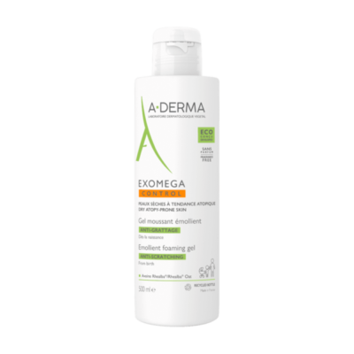 A-DERMA — EXOMEGA CONTROL GEL MOUSSANT ÉMOLLIENT ANTI-GRATTAGE 500ML