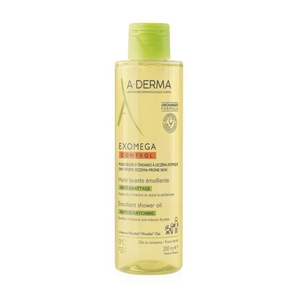 A-DERMA — EXOMEGA CONTROL HUILE LAVANTE ÉMOLLIENT ANTI-GRATTAGE 200ML