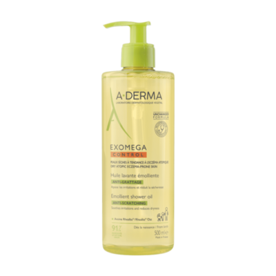 A-DERMA — EXOMEGA CONTROL HUILE LAVANTE ÉMOLLIENT ANTI-GRATTAGE 500ML