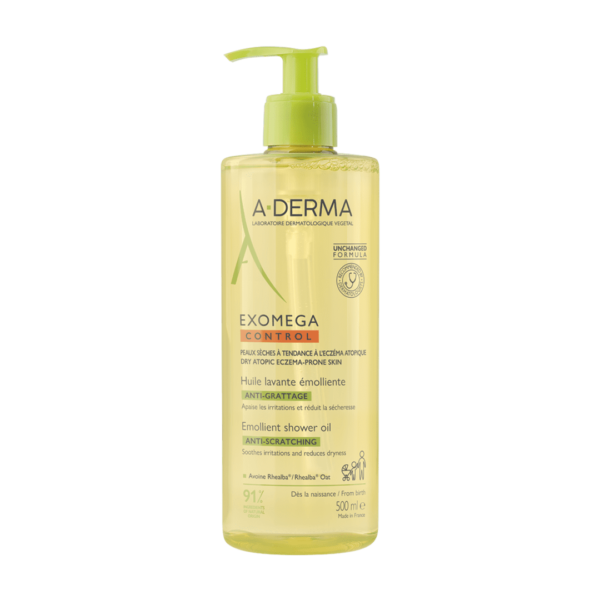A-DERMA — EXOMEGA CONTROL HUILE LAVANTE ÉMOLLIENT ANTI-GRATTAGE 500ML