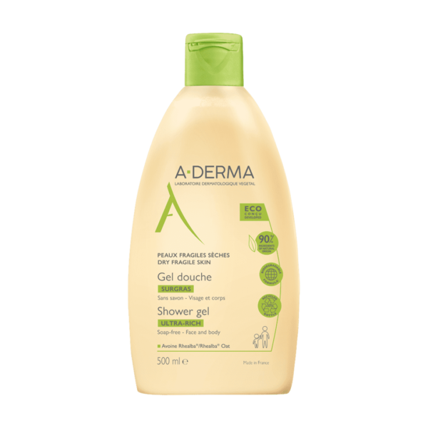 A-DERMA — LES INDISPENSABLES GEL DOUCHE SURGRAS — Gel douche nourrissant A-Derma — LES INDISPENSABLES
