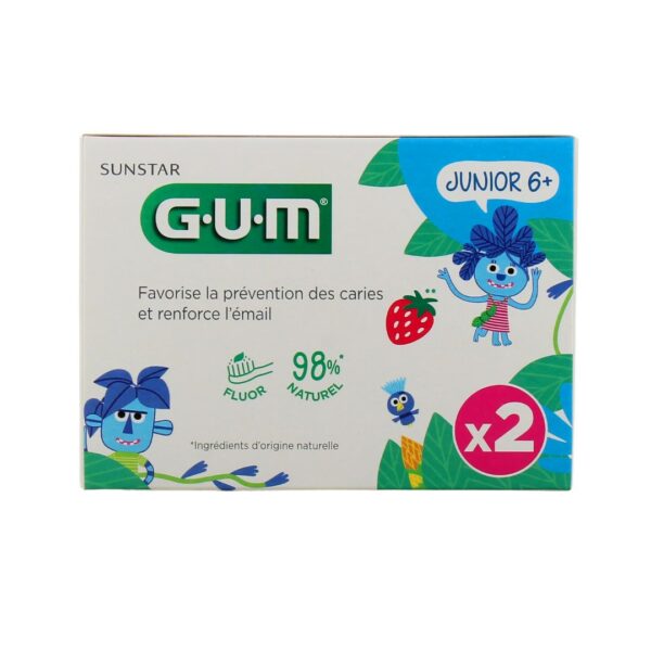 GUM DENTIFRICE JUNIOR +7ANS 50ML PACK DUO
