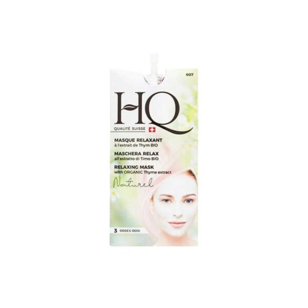 HQ MASQUE RELAXANT DRY & SENSITIVE A L’EXTRAIT DE THYM BIO 15ML- 3 DOSES