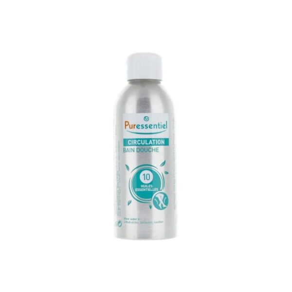 PURESSENTIEL CIRCULATION BAIN DOUCHE AUX 10 HUILES ESSENTIELLES POUR AIDER A RAFRAICHIR. DELASSER. TONIFIER