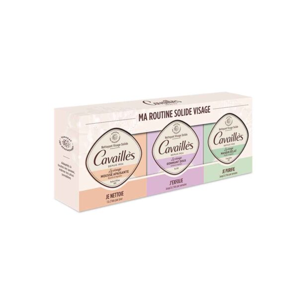 ROGE CAVAILLES – COFFRET MA ROUTINE SOLIDE VISAGE X3 210 GR Nouveau