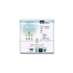 SLEEPY BIO NATURAL BAMBOU DIAPER DOUBLE JUMBO MINI TAILLE 2 PAQUET DE 68