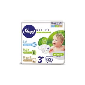 SLEEPY NATURAL BAMBOU JUMBO PACKAGE BABY DIAPER TAILLE 3 + PAQUET DE 32
