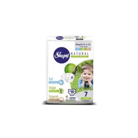 SLEEPY NATURAL BAMBOU JUMBO PACKAGE BABY DIAPER XXL TAILLE 7++ PAQUET DE 16