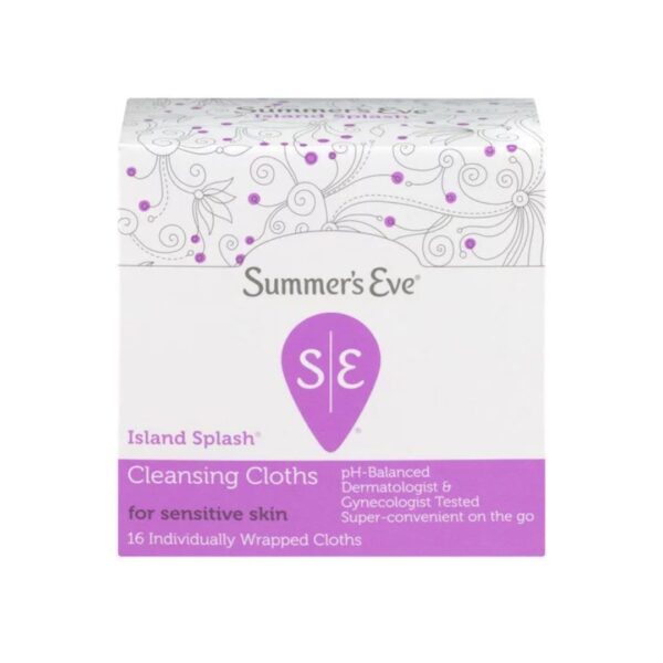 SUMMER’S EVE ISLAND SPLASH CLEANSING CLOTHS 16 UNITE