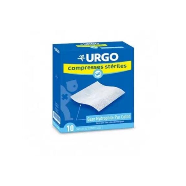 URGO COMPRESSE STERILE 40X40 BLEU