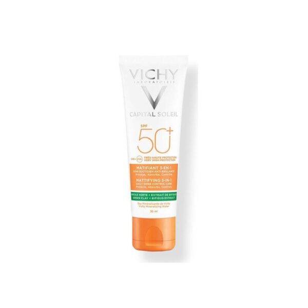 Vichy Capital Soleil Crème Solaire Matifiante 3en1 SPF50+ Peau Mixte Acnéique | 50ml