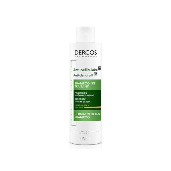 Vichy Dercos Shampoing Traitant Anti-Pelliculaire Cheveux Secs | 200ml