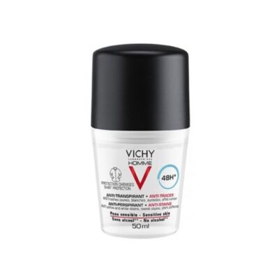 Vichy Homme Déodorant Bille Anti-Traces 48H Protection Chemises Peau Sensible | 50ml