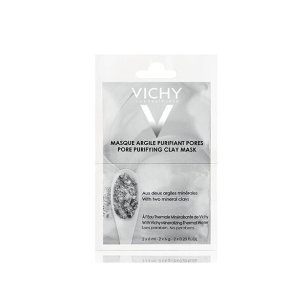 Vichy Masque Minéral Bidose Argile Purifiant Peau Mixte à Grasse | 2 x 6ml