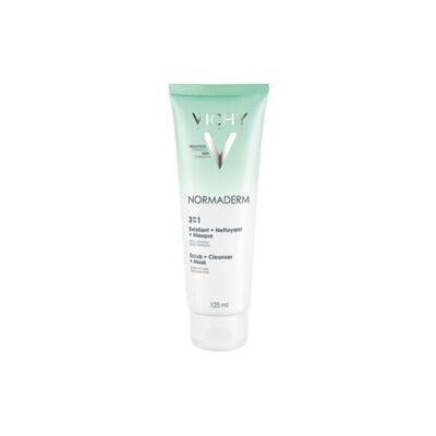 Vichy Normaderm 3en1 Exfoliant Nettoyant Masque Peau Mixte à Grasse | 125ml